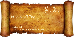 Hux Klára névjegykártya